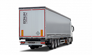 Curtain semi-trailer 13,62 m for transporting of dangerous goods