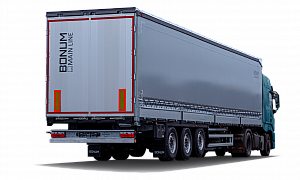 Curtain-side semi-trailer 13,62 m for transporting steel rolls
