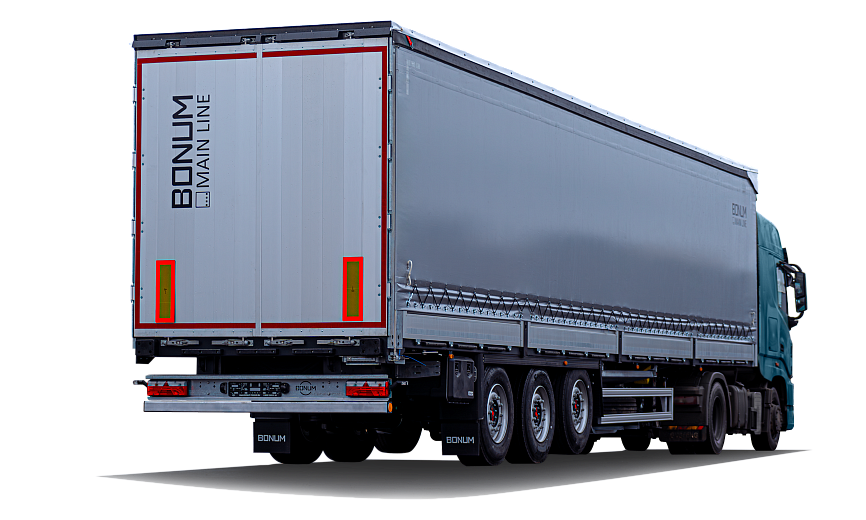 Curtain-side semi-trailer 13,62 m for transporting steel rolls