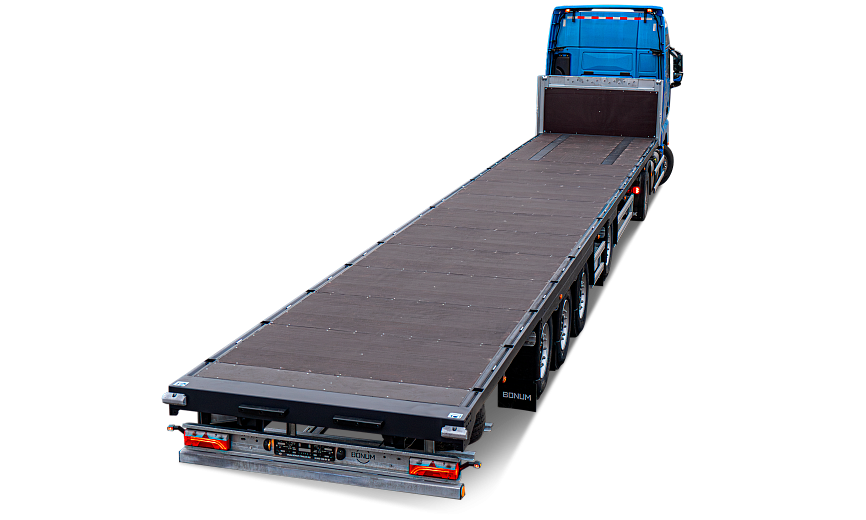 Semi-trailer platform 16,52 m with outrigger axle