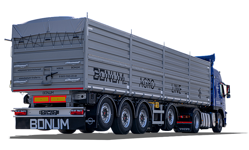 Flatbed grain carriers 46-60 m3 with outrigger axle