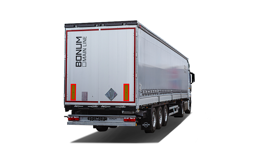 Curtain-side semi-trailer 13,62 m for transporting of dangerous goods